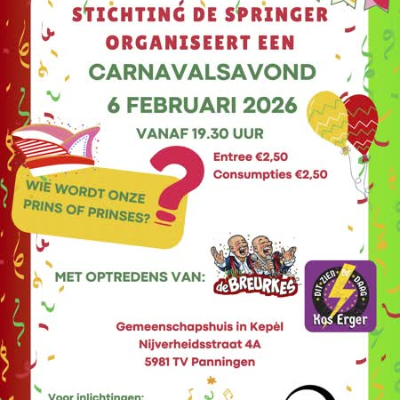 Carnavalsdisco voor mensen met beperking