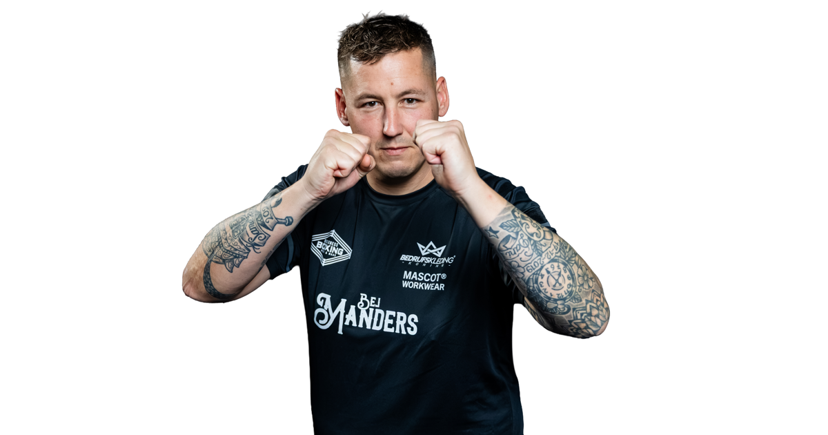 Guus Maessen gaat vol voor de winst bij Boxing Peel en Maas