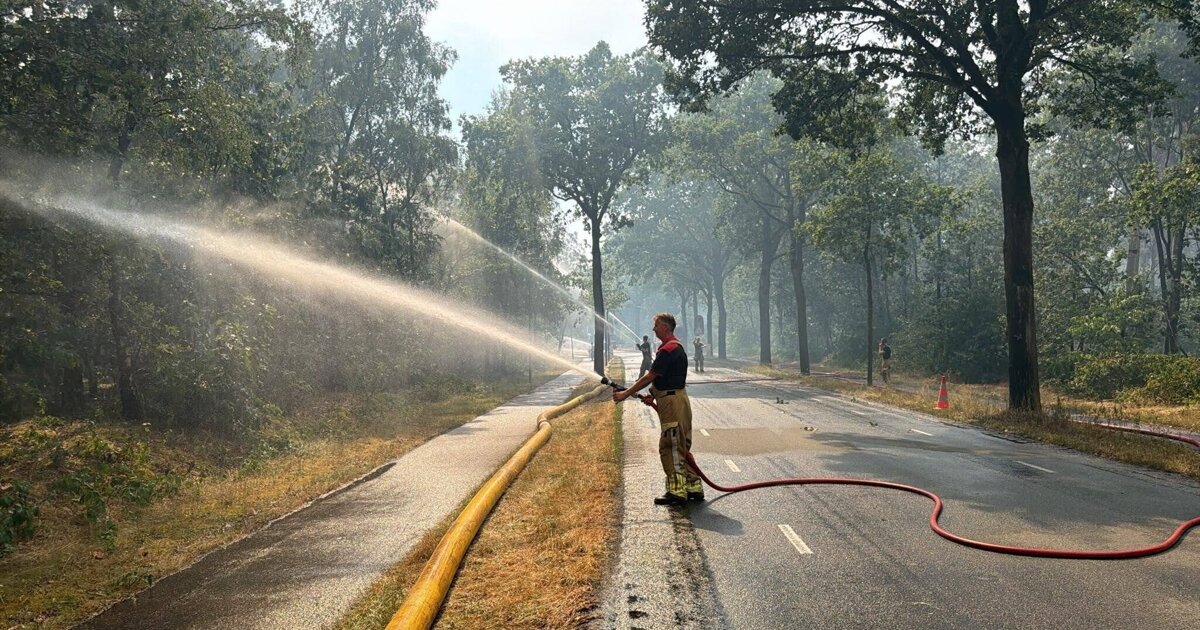 Natuurbrand Venray nog altijd niet onder controle, bluswerk gaat de hele nacht door