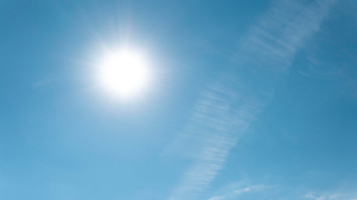 Zon hitte stock