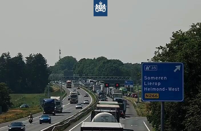Ongeval Brabant file Rijkswaterstaat