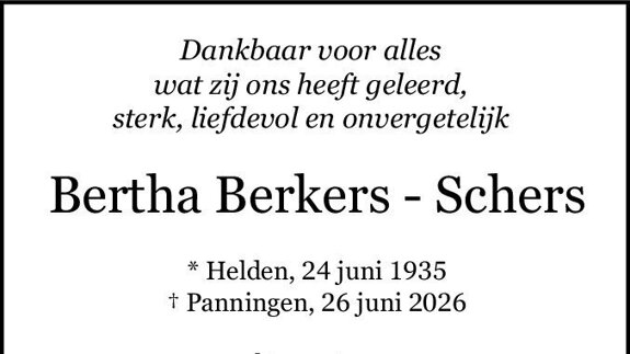 Bertha Berkers-Schers