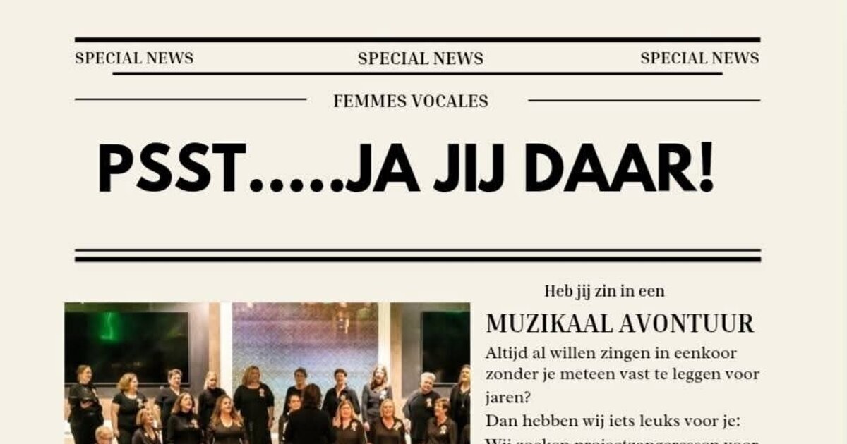 Femmes Vocales zoekt projectzangeressen